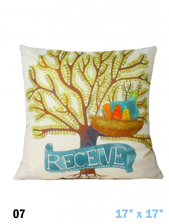 Birds Print Cushion & Filler